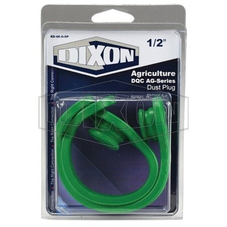 Dixon 1/2 ISO-A DUST PLUG X2 GREEN RETAIL RD-4K-G-DP